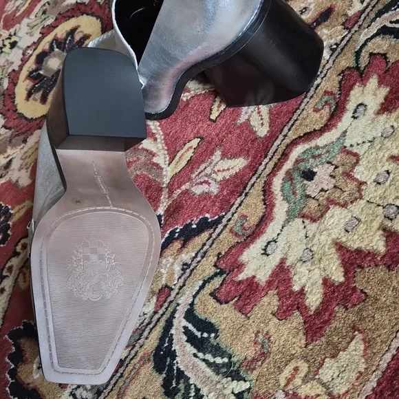 Vince Camuto Metallic Silver Loafers - Picture 5 of 8